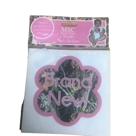 MSC Mainstreet Collection 1st Year Photo Stickers Baby Girl Camo Pink - Picture 1 of 13
